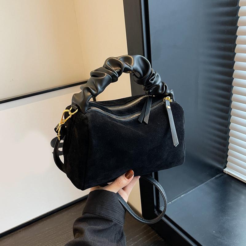 Женская замшевая сумка через плечо сумка через плечо с регулируемым ремнем сумка-хобо клатч кошелек на молнии маленькая сумочка