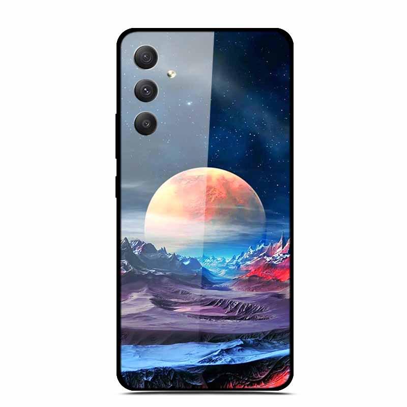Чехол для телефона Samsung A35 5G - Персонализированный Цветной Закаленный Стеклянный, Противоударный.
