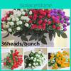 Elegant 36 Heads Artificial Silk Rose Flowers Bouquet For Wedding And Home Dcor