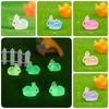 Charming Glow In The Dark Fat Bunny Resin Figurine Perfect For Diy Moss Garden Decor