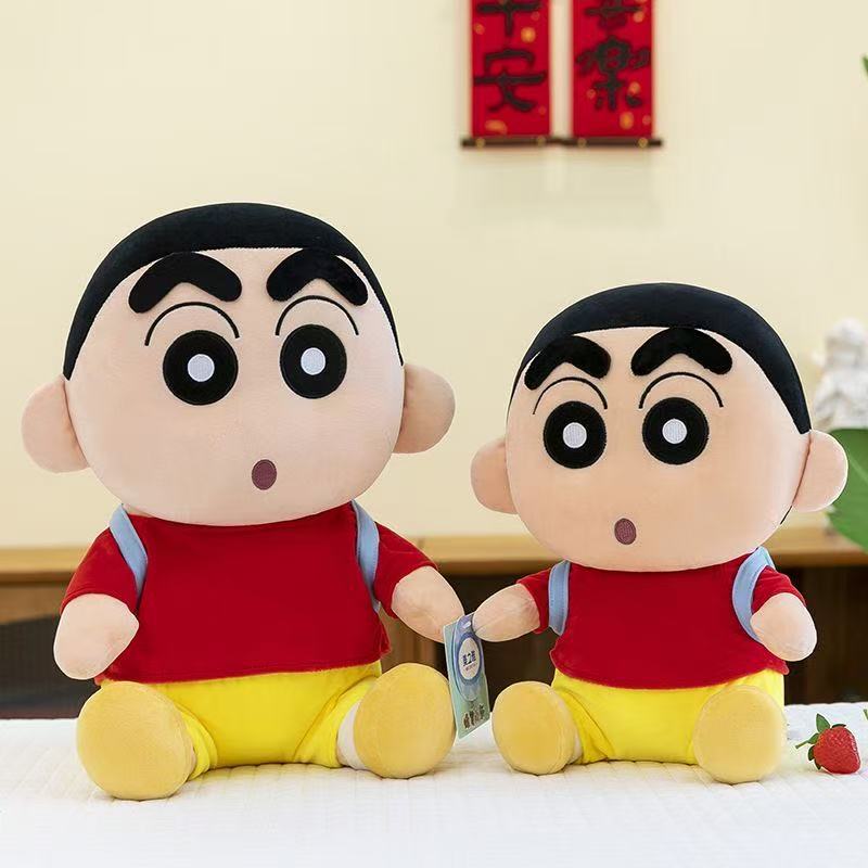 Crayon ShinChans Backpack Penguin Anime Plush Toy Soft Stuffed Toy Cute Cartoon Figure Home Decoration Ornament Perfect Gift