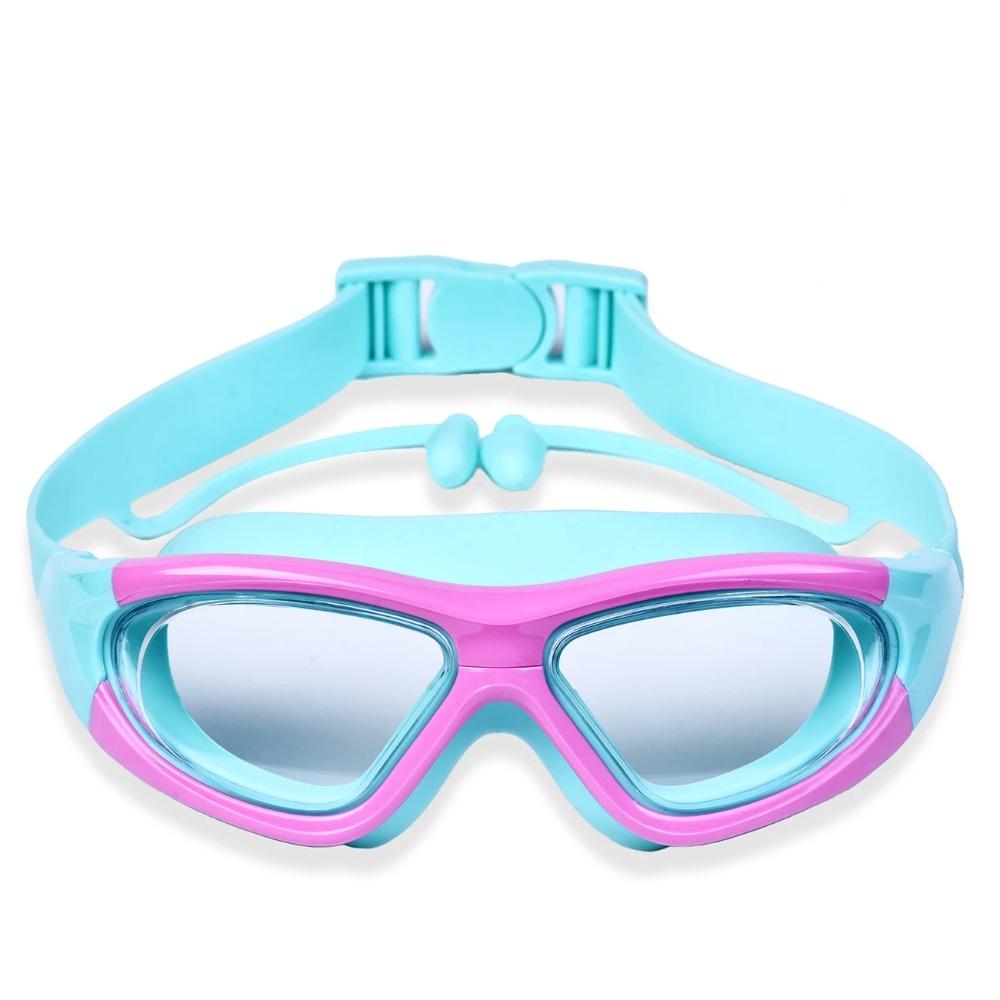 High-definition Kidsren's Swimming Goggles for Boys and Girls, Anti-fog Swimming Goggles, Large-frame Goggles, Comfortable Silic