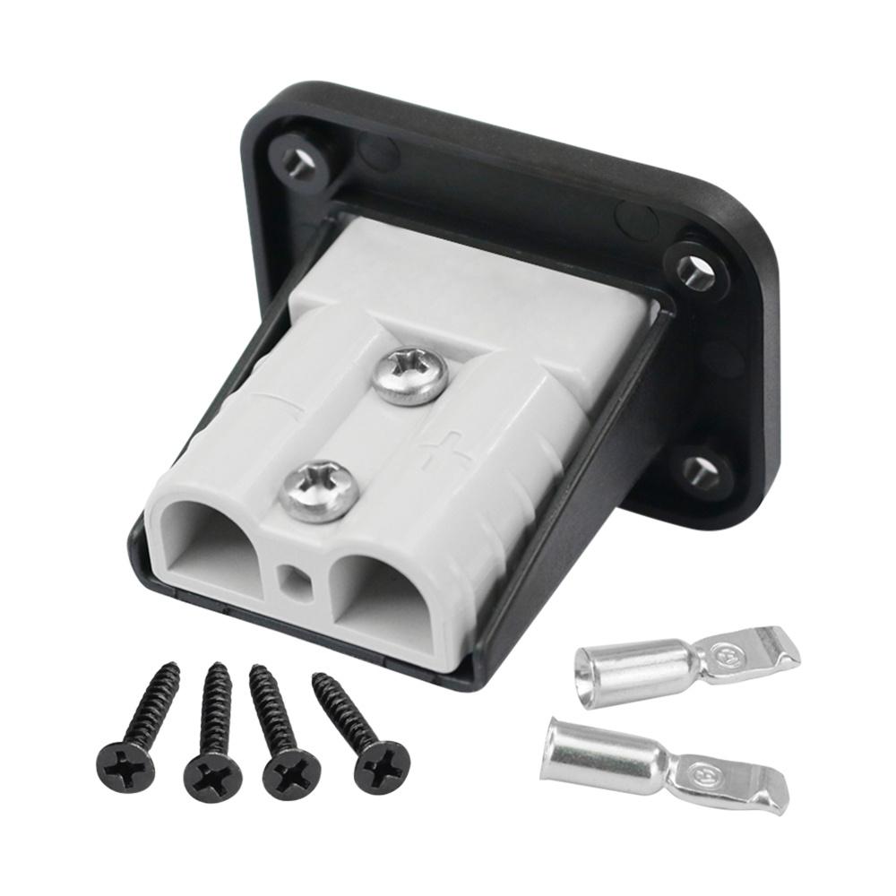 Flush Mount 50A Connector Kit Mounting Bracket Panel Cover Accessories For Caravan Boat Truck For Anderson Plug