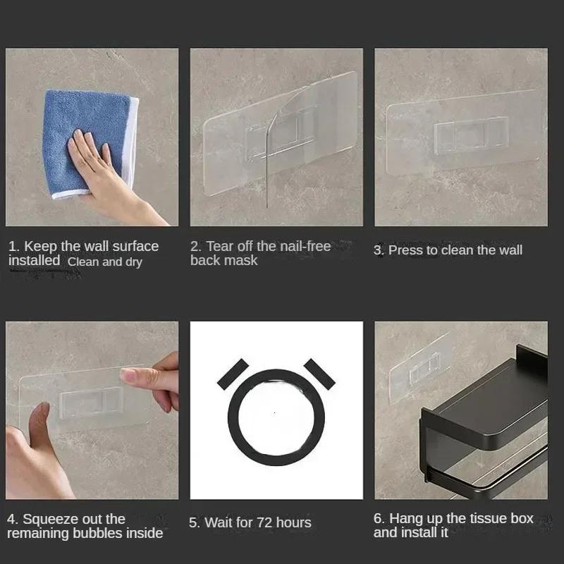 Пластиковый держатель для туалетной бумаги, настенное крепление для ванной комнаты, держатель для туалетной бумаги, полка для телефона, полка для хранения рулонов полотенец без перфорации, аксессуары