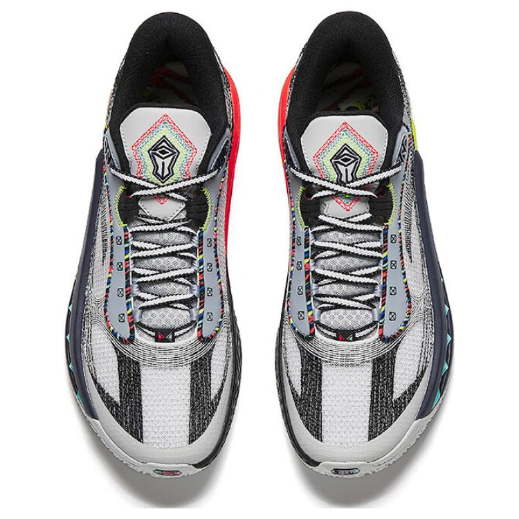 Anta Crazy Tide 6 Comfortable Versatile Shock Absorption Non-Slip Wear-Resistant Mid-Top Basketball Shoes Men Sneaker Gray Black 112441106Q-3