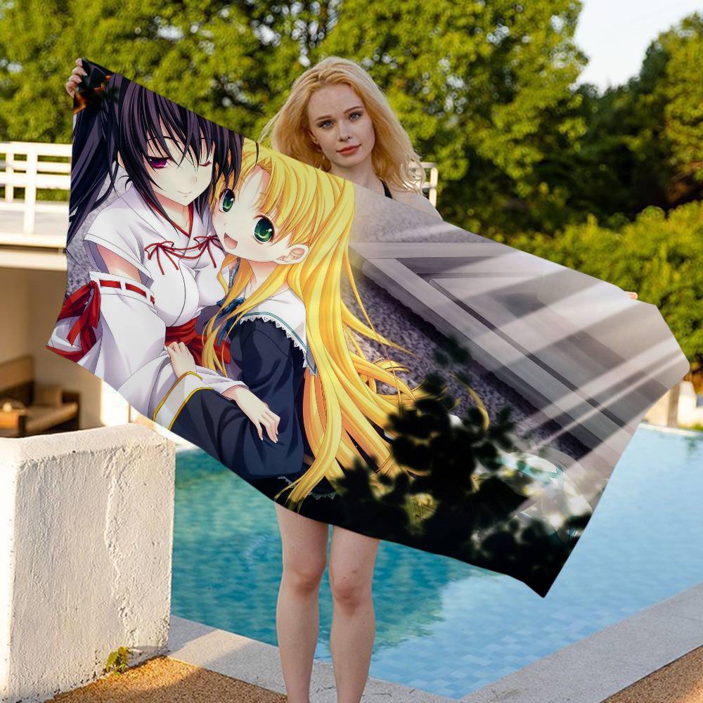 High School DxD Пляжное полотенце Цветные банные полотенца для девочки Микрофибра Быстросохнущее Без песка Пляж Йога Спа Тренажерный зал Бассейн