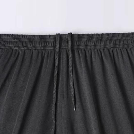 Комплект из 2 предметов: мужской спортивный костюм, круглый вырез, короткий рукав, футболка, эластичный пояс, шорты, быстросохнущая спортивная одежда