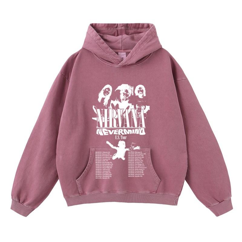 Oversized Washed Cotton Hoodie Men - Loose Fit Streetwear With Printed Graphic Casual Sweatshirt