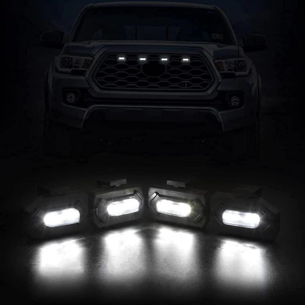 Black Front Grill Lights for Toyota Tacoma Raptor Off Road Sport Pickup Night Driving