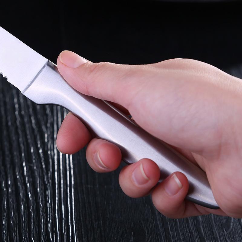 Нож для стейка из нержавеющей стали, зубчатый нож для мяса, многофункциональный нож шеф-повара ресторана