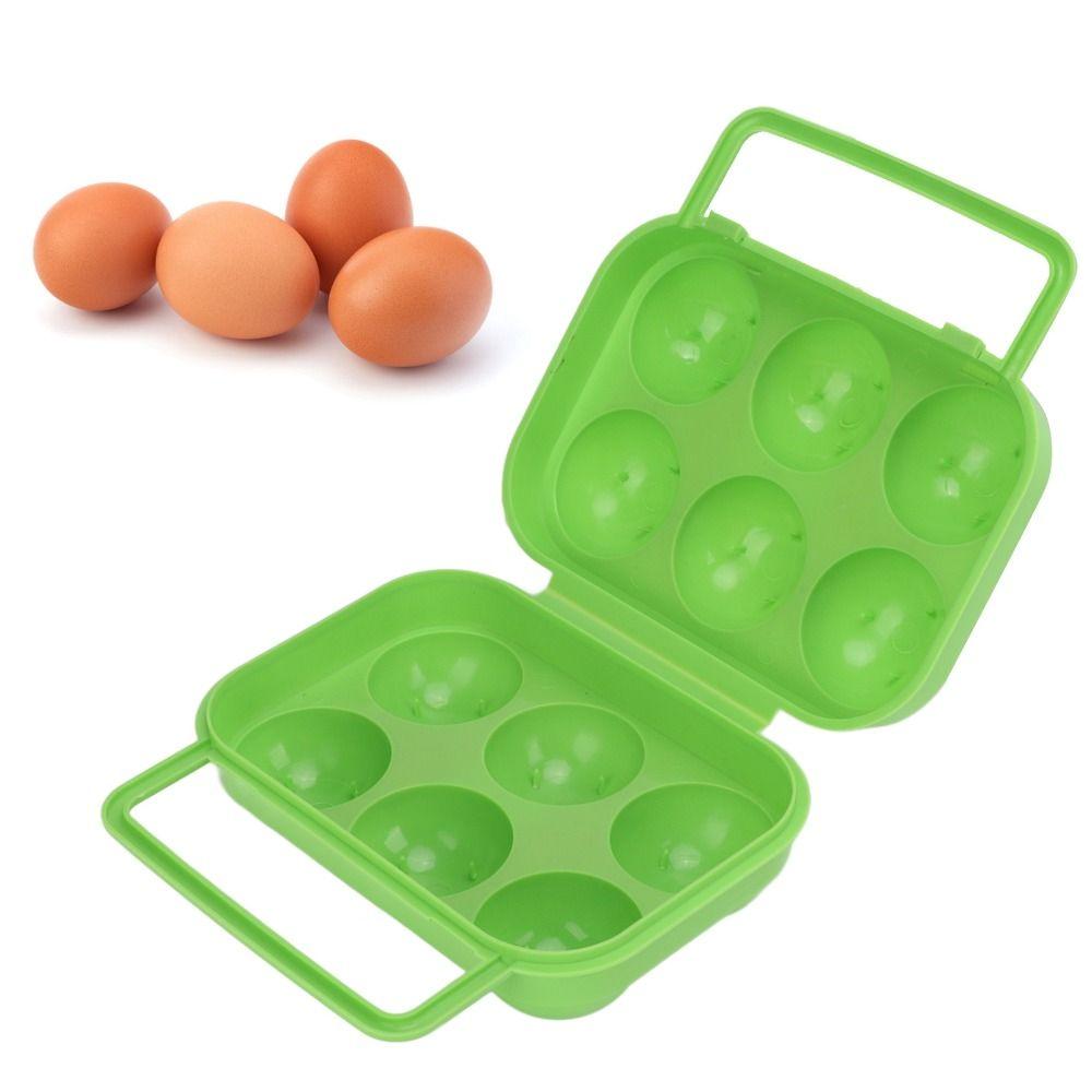 3 Pcs Sturdy Shockproof Egg Storage Carrier ABS Egg Container Egg Organizer Box Outdoor Camping