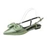 Fashion Bow Sexy Women Flats Sandals Fashion Dress Elegant Shoes New Summer 2024 Party Outdoor Pointed Flat Bottomed Sandals