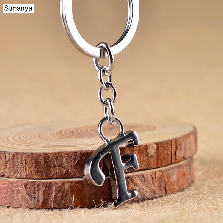 НОВЫЙ Простой DIY Брелок-буква Металлический 26 Букв Мужчины Женщины Брелок Вечеринка Подарок Украшение Держатель для ключей