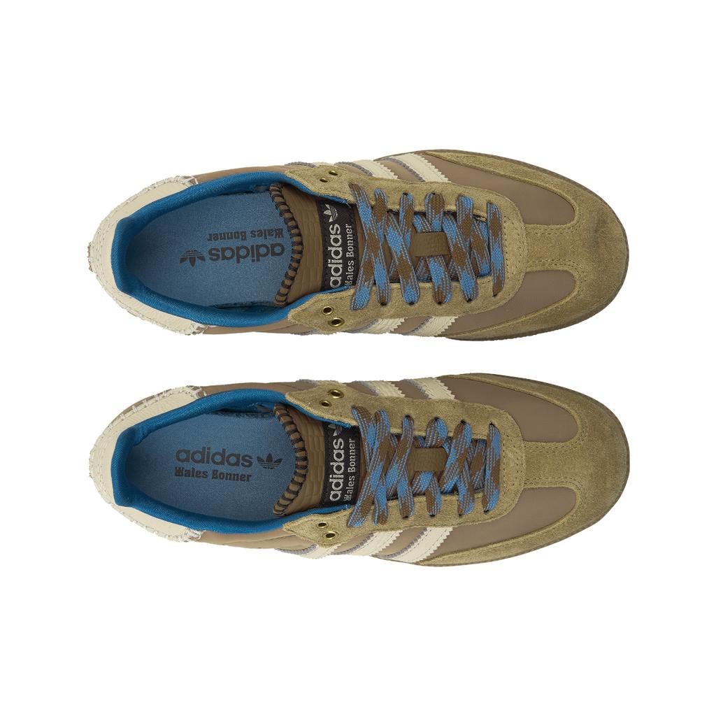 Wales Bonner x adidas Samba Нейлон Пустынный Белый Унисекс Кроссовки Коричневый Чудо-Белый Пепельно-Синий IH3261