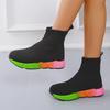 Large Size Ultra-Light Polyurethane Woven Sneakers - Round Toe, Colorful, Fashionable, Casual Flat Heels