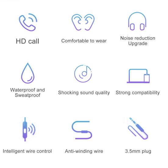 L104 Универсальные 3,5-мм динамические проводные спортивные наушники-вкладыши с тяжелыми басами и микрофоном