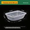 ZISIZ Disposable Transparent Square Takeaway Containers
