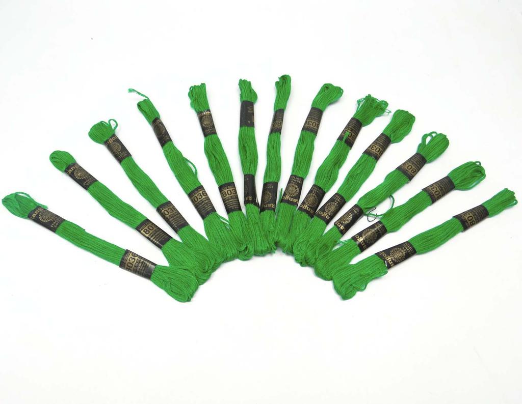25 шт. зеленая хлопковая нить стежка иглы для шитья мотка вышивки крестом