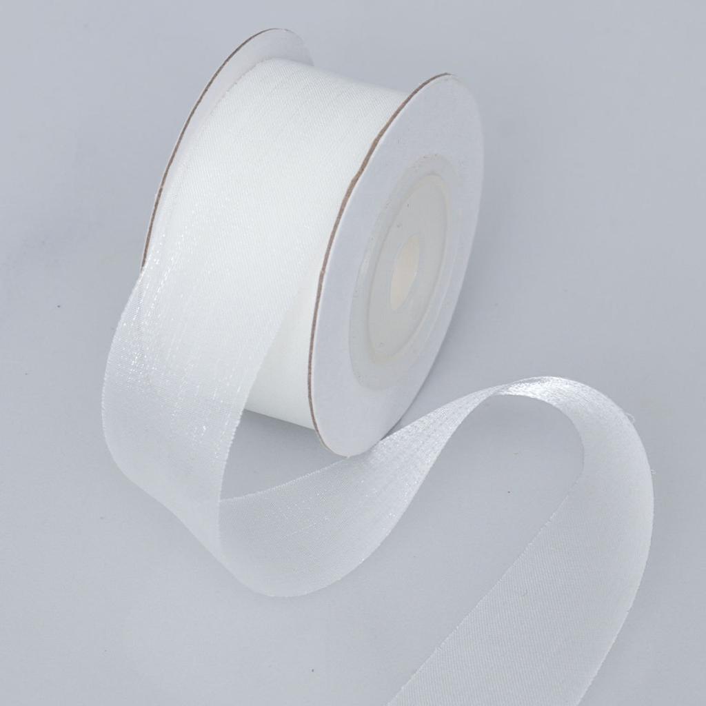 2.5cm Transparent Pearl Snow Ribbon Flower Packaging Ribbon Handmade Diy Hair Decoration Packaging Ribbon AccessoriesRibbon Bow DIY Flower Handmade