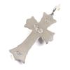Excellent CHROME HEARTS Pendant Top DBL CH CRS Double CH Cross Charm Silver 925 Used