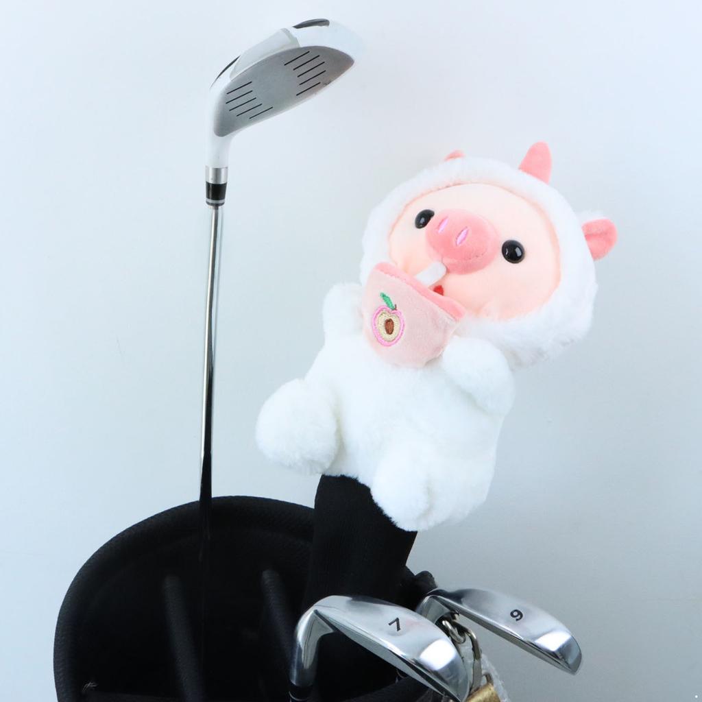 Cartoon Animal Golf Head Cover Set - Ultra Soft Plush Driver Iron Headcovers with Anti-Slip Design, Easy Install & Storage