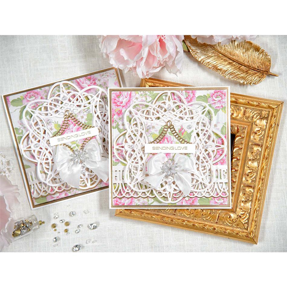 Dies Metal Hollow Background Frame Cutting Dies Frame Scrapbooking Card Album Embossing Crafts Die