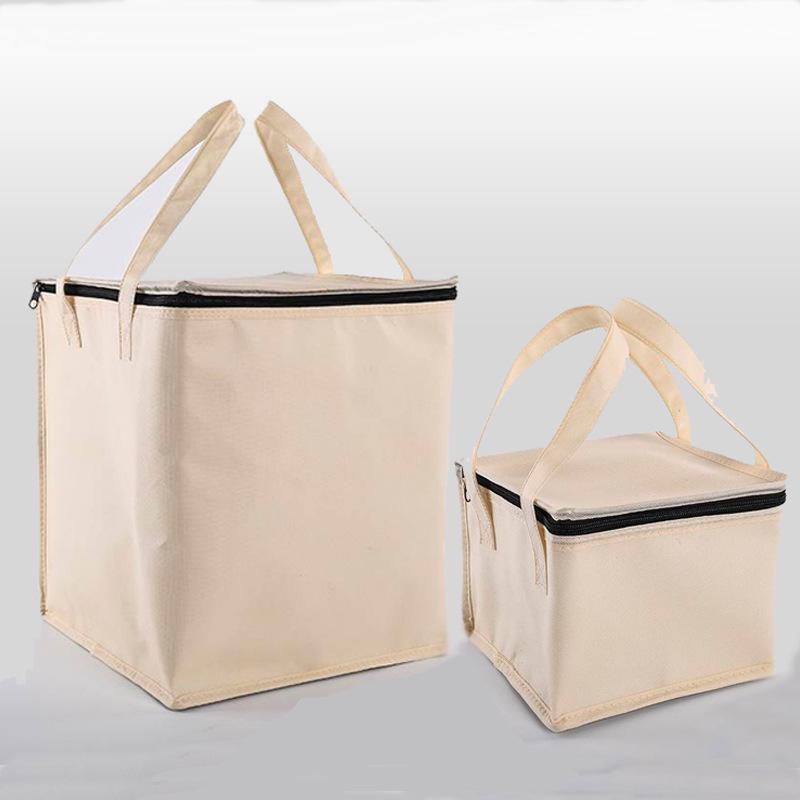 Insulated Non-Woven Tote for Ice Cream Cake - Aluminum Foil Lined, Fresh-Keeping, for Picnic or Takeaway