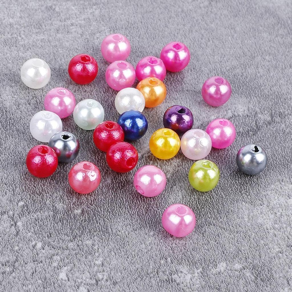 ABS Perforated Pearl-Like Beads for DIY Earrings, Bracelets, Ancient Style Hairpins