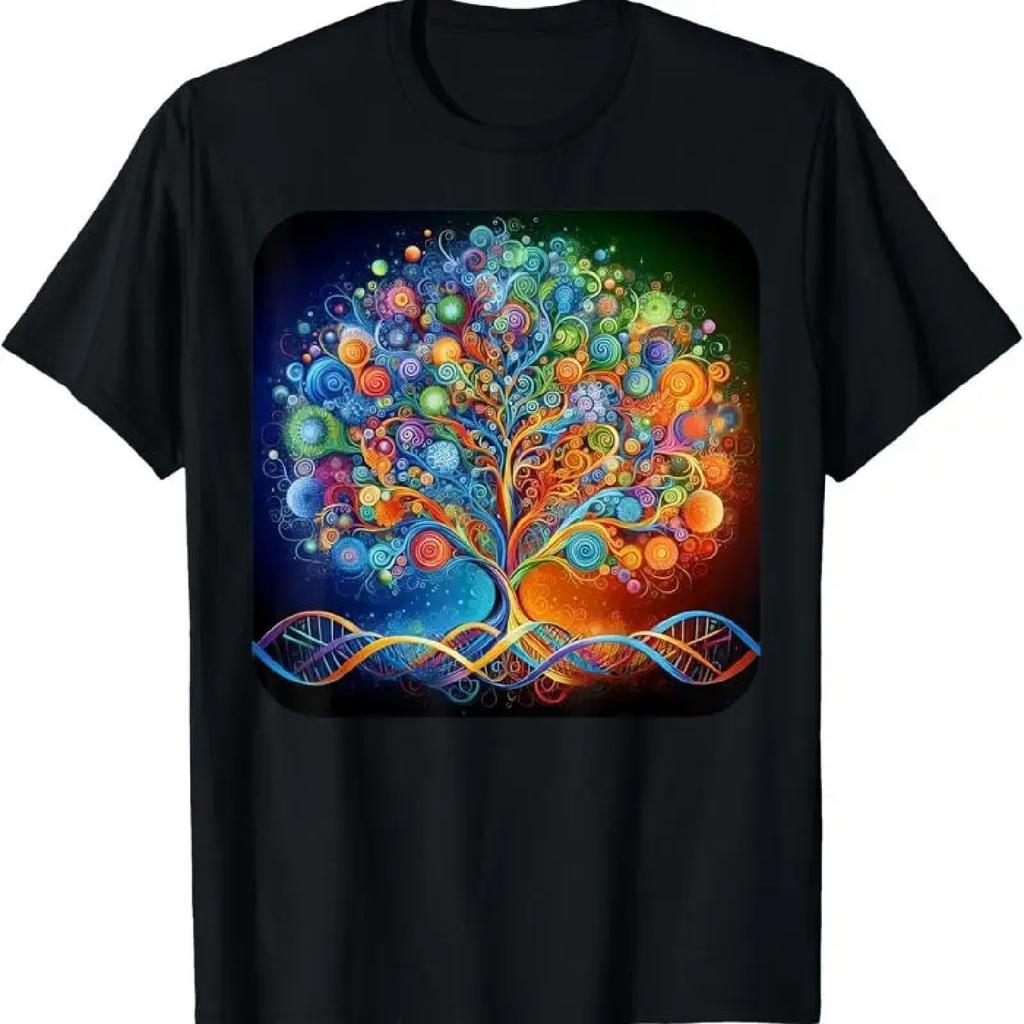 Tree Of Life Rooted In Dna Colourful Science Art Tattoo T Shirt