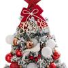 18inch DIY Tabletop Artificial Xmas Tree with Lights Countertop Decoration Versatile