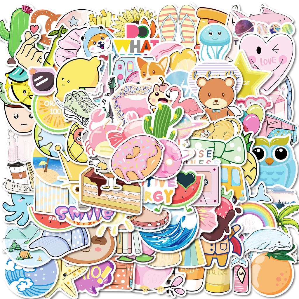 100 Высококачественных Наклеек с Ручной Росписью Маленьких Животных Граффити, Микс и Матч, Декоративные Креативные Наклейки для Ручного Учета