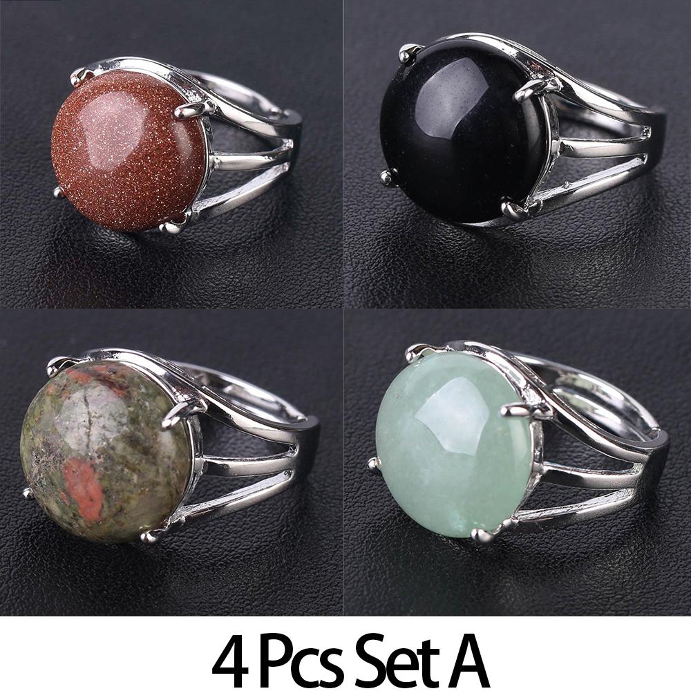 Кольцо с натуральным кристаллом, коготь, натуральный кристалл, выдолбленный, выпуклый, круглый, драгоценный камень, вечеринка