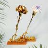 Gold Foil Rose Base Love Plastic Base Art Home Goods Base Ornament