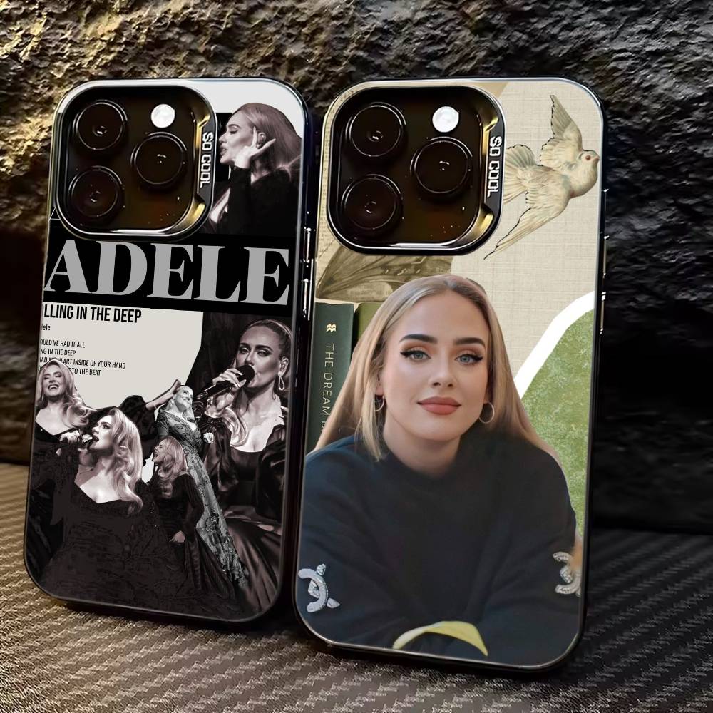Singer A-Adele Phone Case For iPhone 17,16,15,14,13,12,11 Plus,Pro Max,XS,Colorful Silver Black Cover