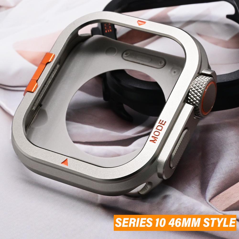 Metal Full Cover Bumper Frame for Apple Watch Ultra 49mm Series 10 46mm Aluminum Alloy Protective Case for Apple Watch 46mm 49mm