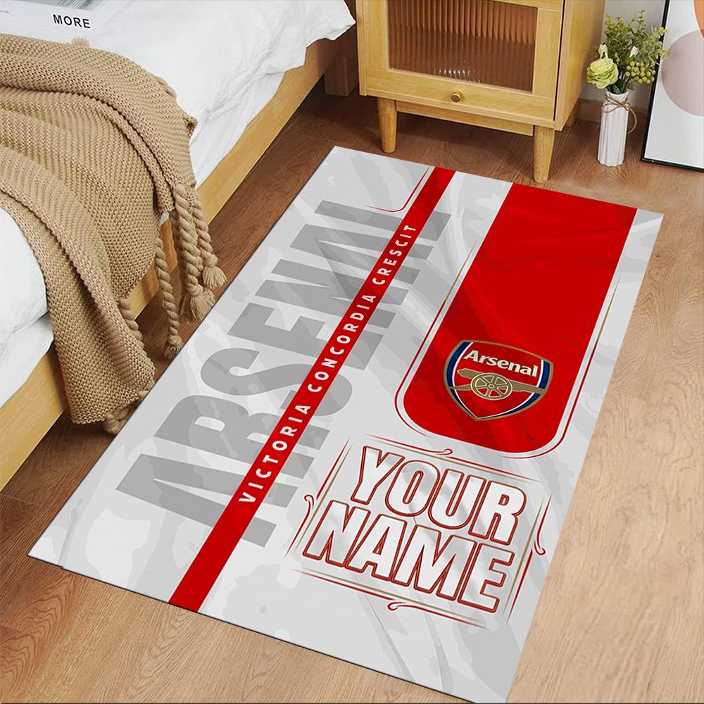 Arsenal F.c. Customize Your Name Floor Mat Design for Bedrooms Living Rooms Dining Room Foyer Antislip Carpet Decorate Offices