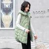 Women Autumn Winter Outwear Thicken Waistcoat Cotton Padded Hooded Sleeveless Jacket Coat Vest