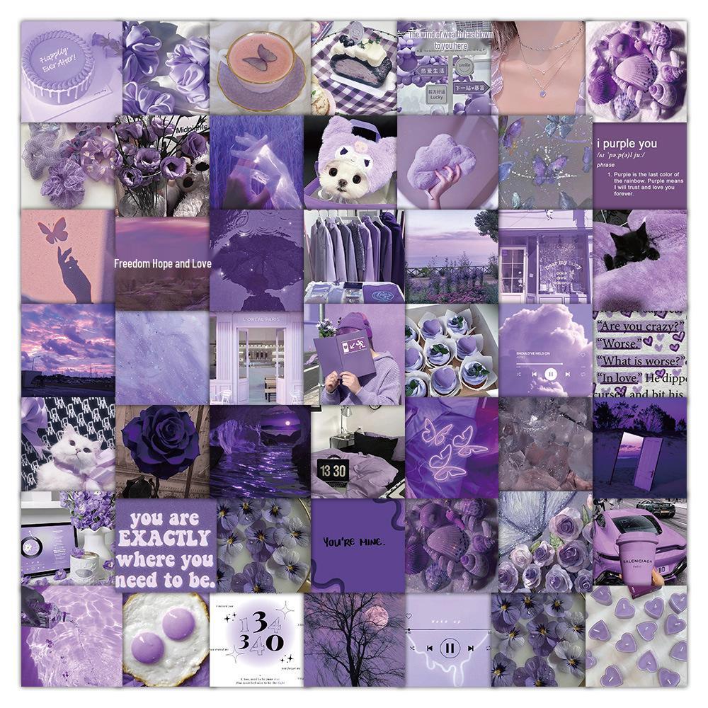 60 листов многоцветных наклеек в стиле ИНС: Реалистичные маленькие объекты в синем, розовом, фиолетовом, желтом и зеленом цветах