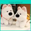 Cute Highland White Dog Plush Backpack With Foodshaped Decor For Birthday Gift