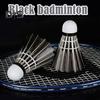 3/6/12Pcs Badminton Shuttlecocks Black Duck Feather Shuttlecocks Badminton Balls for Indoor Outdoor Sports Training