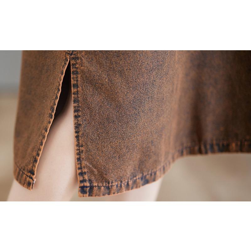 DIMANAF Женское 2025 Новое Летнее Джинсовое Платье Большого Размера Винтажное Элегантное Свободное Повседневное Базовое Платье Макси