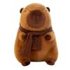 Removable Scarf Scarf Capybara Plush Doll PP Cotton Stuffed Capybara Doll  Birthday Gifts
