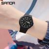 Sanda 6060 Dual Calendar Waterproof Quartz Watch for Casual Outdoor Wear - Men's & Women's Student Wristwatch