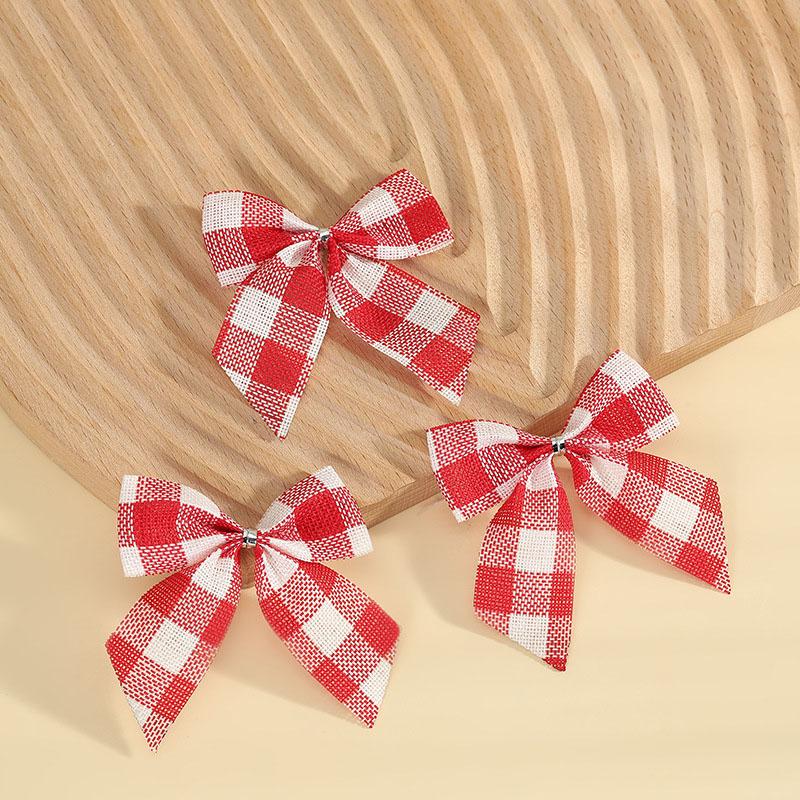 25pcs Christmas Bows Christmas Ornaments Gold Red Bows Christmas Tree Ornaments New Year Decorations Mini Bows Gift Bows