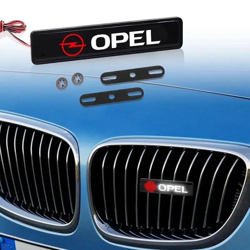 Car Front Hood Grille Emblem LED Light Grill Decorative Light Car Styling For Opel Astra j Insignia Astra g Corsa Zafira b Mokka ujl522