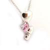 [F5916] - Pink 'Hymn To Love' Silver Necklace