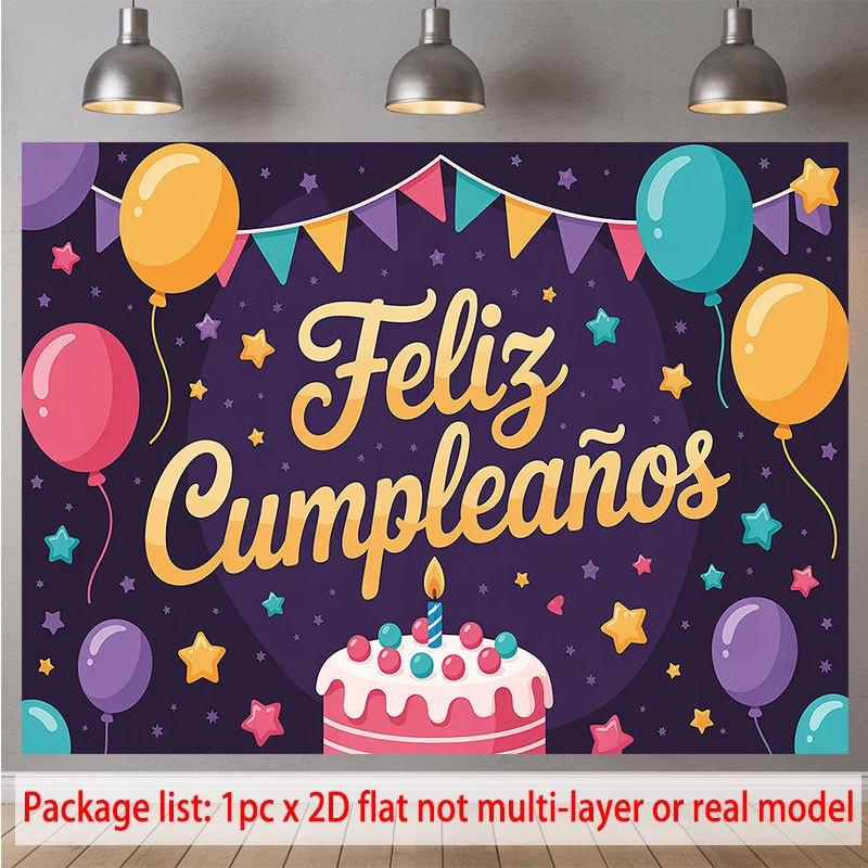 Party Backdrop Flat Feliz Cumpleaos Events Wedding Coming Ceremony Four Season Photo Background Decor Front Door Decor Planners