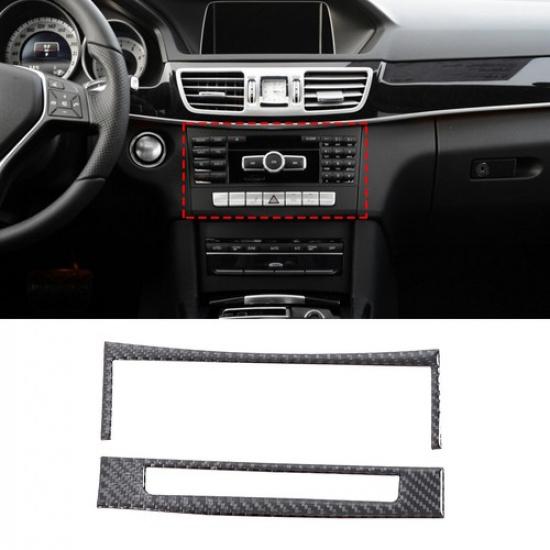 Soft Carbon Fiber Center Console AC Switch Sticker For Benz E-Class 2014-2015
