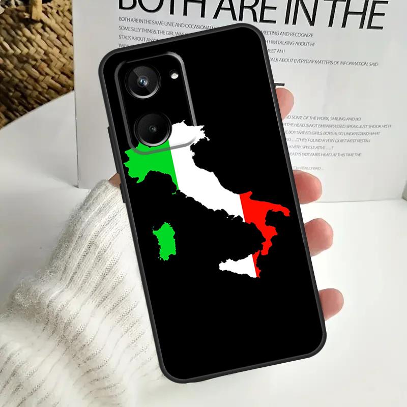 Чехол с флагом Италии для Realme C67 C55 C53 C51 C35 C33 C31 C30 C25s C21Y GT Neo 5 GT5 9 10 11 12 Pro Plus