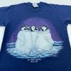 Винтажная футболка 90-х PENGUIN NEW ENGLAND AQUARIUM BOSTON, MA МАЛЕНЬКАЯ птица природа